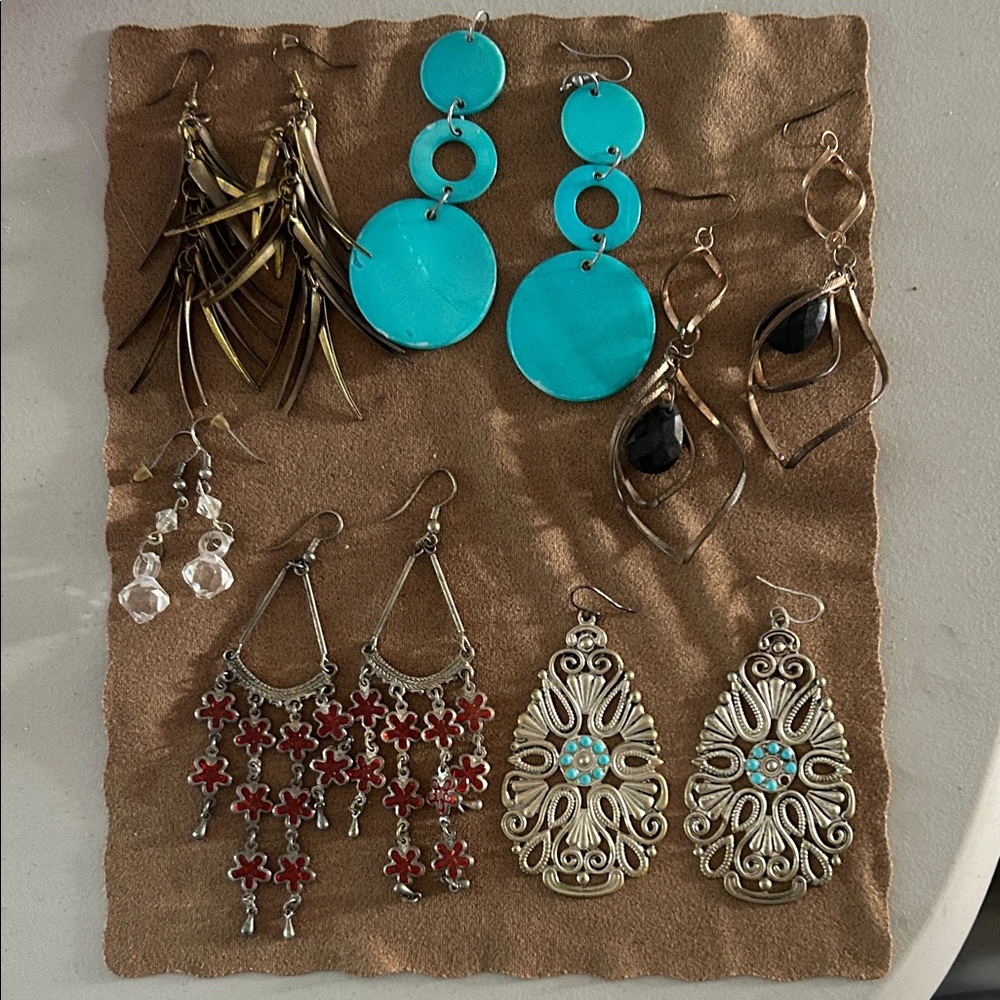 Costume Earrings 6 pairs
